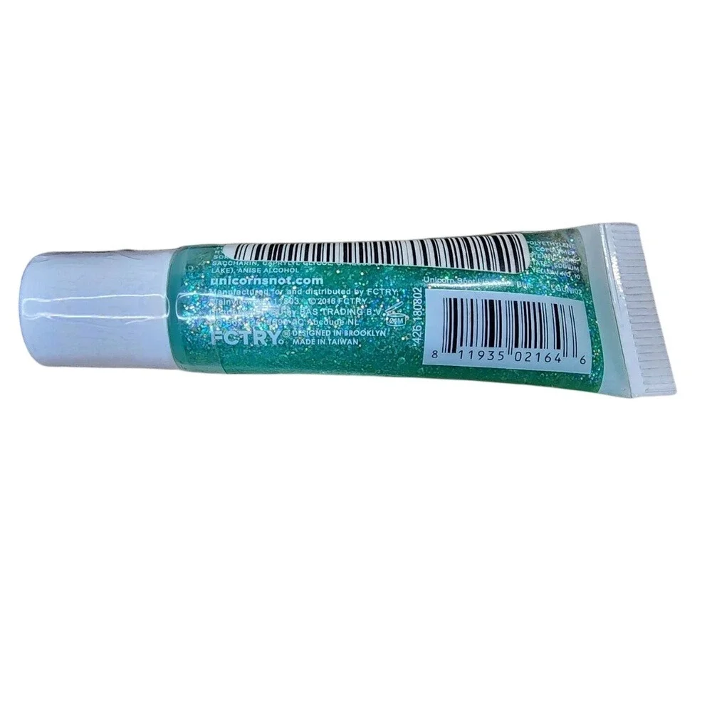 Unicorn Snot Glitter Lip Gloss Aqua Holographic Vegan 0.34 oz New‎
